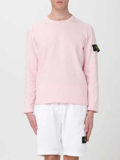 Stone Island Jumper Pink Cotton