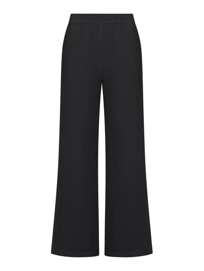 120% Lino Woman Pant In Black