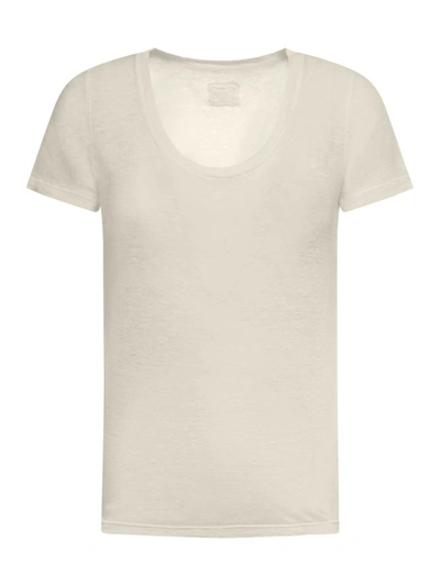 120% Lino T-shirts In Nude & Neutrals