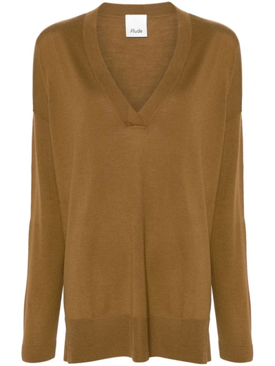 Allude Sweater In Brown