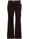 Blumarine Twill Cotton Trousers In Chocolate Brown