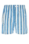 Bottega Veneta Multicolor Printed Poplin Bermuda Shorts In Printed