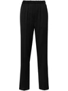 Forte Forte Interwoven Tapered-leg Trousers In Nero