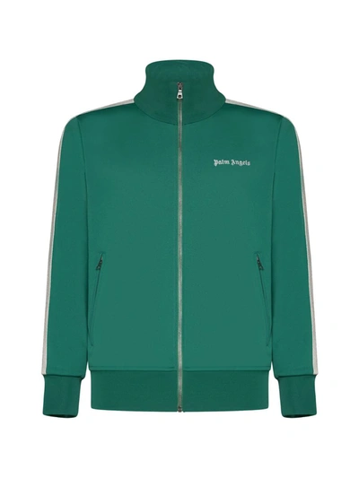 Palm Angels Fleece In Green Off White