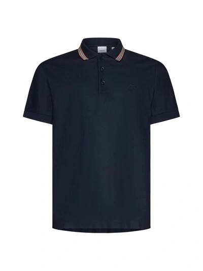 Burberry T-shirts And Polos In Coal Blue
