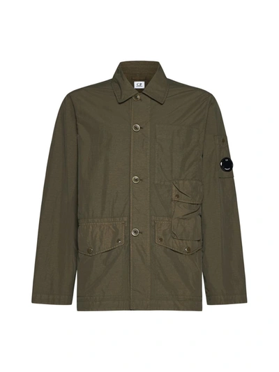 C.p. Company Jacket In Ivy Green