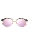 TED BAKER 54MM ROUND SUNGLASSES