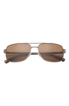 Ted Baker 59mm Navigator Sunglasses In Gunmetal