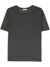 Lemaire Soft Ss T-shirt Men Grey In Silk In Grey