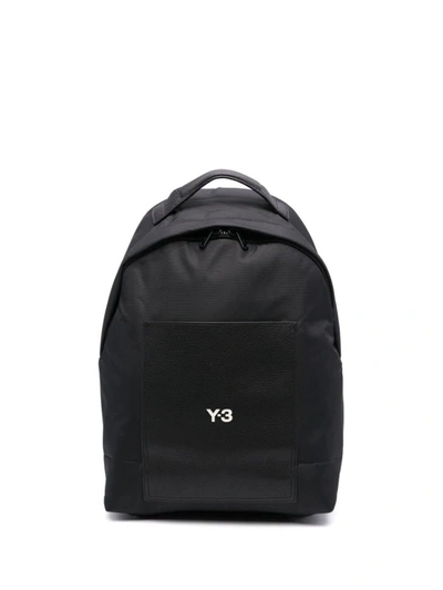 Y-3 Logo Backpack In Black