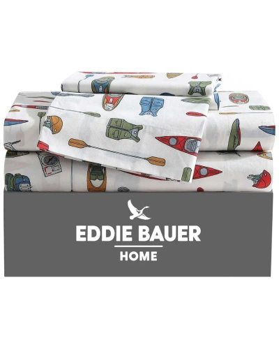 Eddie Bauer 200 Thread Count Kayak Adventure Cotton Percale Sheet Set