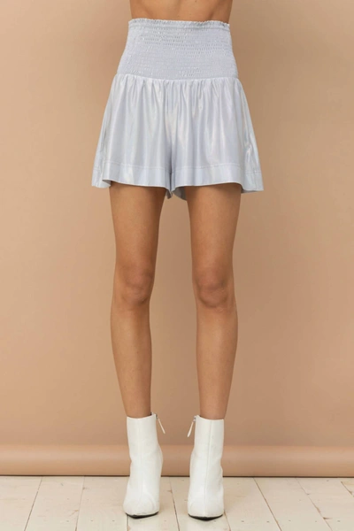 Blue B Let's Cheer On The Season Shorts In Silver In White