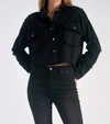 Elan Women's Cropped Rock And Love Jacket In Black In Black