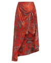 L AGENCE ESA SARONG SKIRT IN RED PAISLEY MULTI
