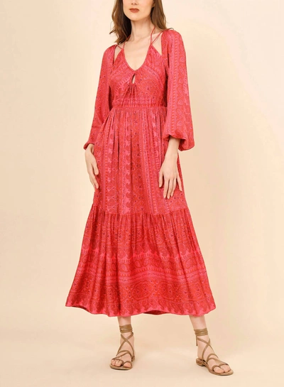 Omika Ravenna Midi Dress In Salania Tart In Pink