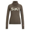 Hugo Boss Boss X Perfect Moment Slogan Sweater In Virgin Wool In Green