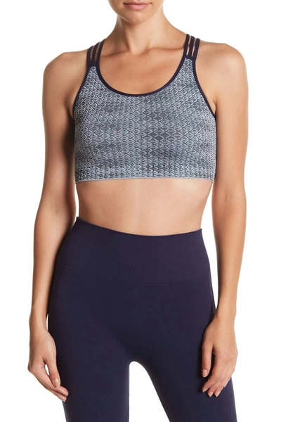 Phat Buddha Avenue C Sports Bra In Blue In Grey