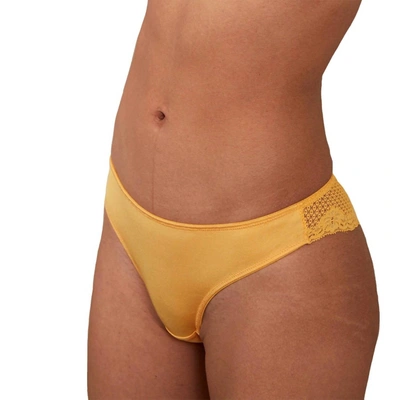 Timpa Lingerie Alice Brazilian Panty In Marigold In Yellow