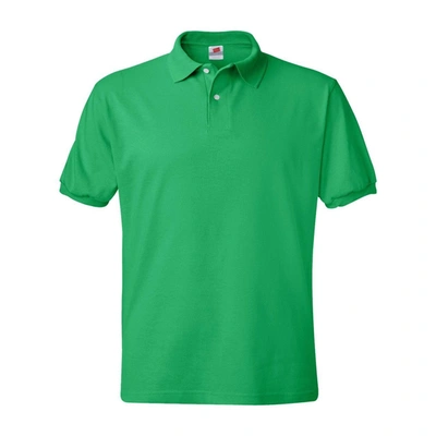 Hanes Ecosmart Jersey Polo In Green