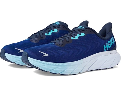 Hoka Men's Arahi 6 Running Shoes In Outer Space/bellwether Blue
