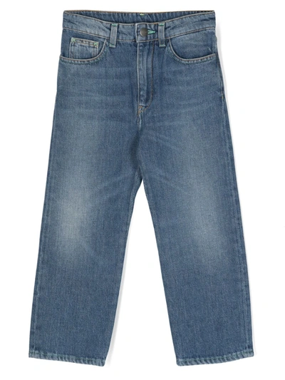 Palm Angels Kids Jeans In Blue
