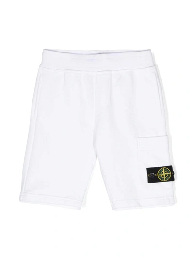 Stone Island Junior Shorts In White