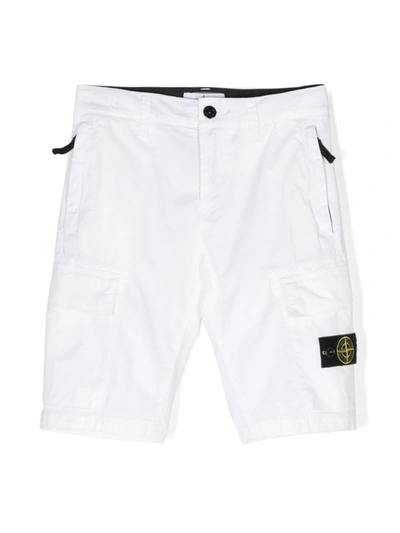 Stone Island Junior Shorts In White