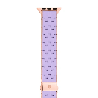 Michele Silicone 20mm Apple Watch® Watchband In Purple