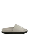 Off-white Pool Time Leather Slide In Grey