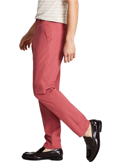 Calvin Klein Mens Slim Fit Flat Front Dress Pants In Pink