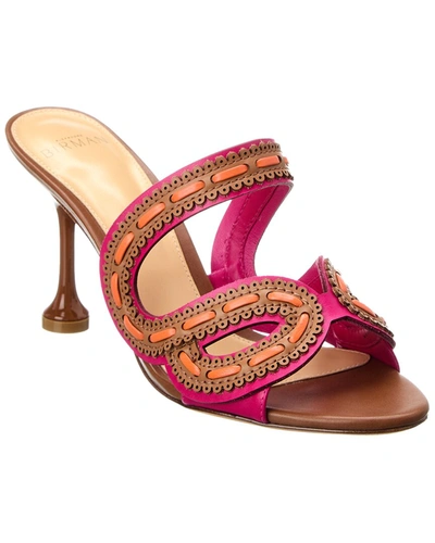 Alexandre Birman Melanie 85 Leather Sandal In Pink