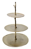 CLASSIC TOUCH DECOR 3 TIERED GOLD CENTERPIECE