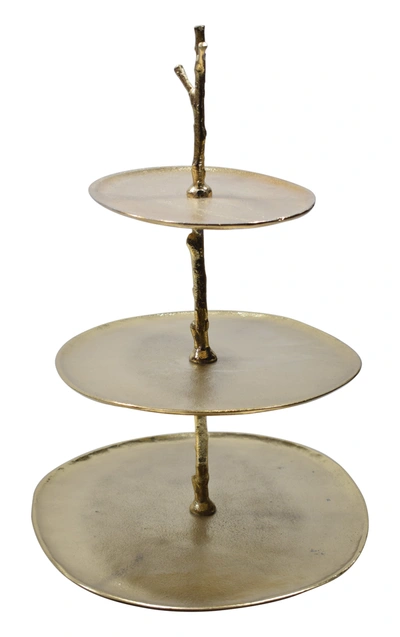 Classic Touch Decor 3 Tiered Gold Centerpiece In Metallic