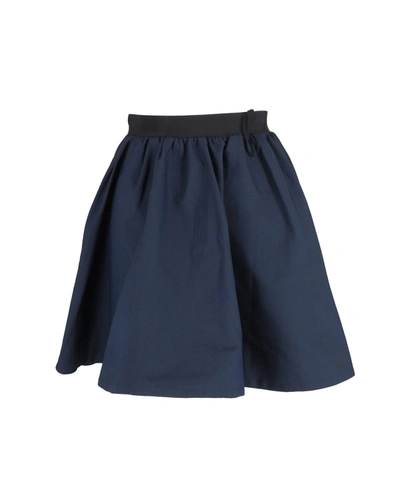 Acne Studios Voluminous Skirt In Navy Blue Polyester