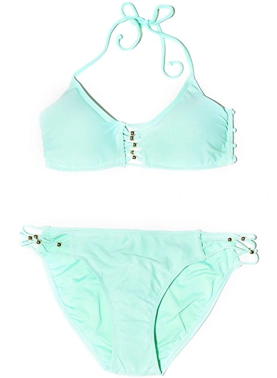 Pq Swim Women's Caribbean Sea Tab Side Bikini Bottom Swimsuit In Mint In Blue