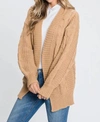 GEEGEE GETTIN' COZY AT THE CABIN CARDIGAN IN BEIGE