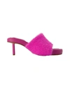 JACQUEMUS ARGILLA MULES IN PINK POLYAMIDE