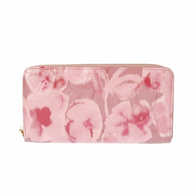 Pre-owned Louis Vuitton Zippy Patent Leather Wallet () In Pink
