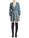 ALICE AND OLIVIA Cary Printed A-Line Dress,0400095448373