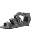 ROS HOMMERSON VOLUPTUOUS WOMENS LEATHER CRISS-CROSS WEDGE SANDALS