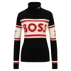 Hugo Boss X Perfect Moment Logo Sweater In Merino Wool In Black