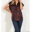 Veronica M Randall Woven Dolman Blouse In Plum In Pink