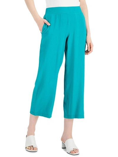 Alfani Plus Size Linear Printed Swing Top Wide Leg Pants Created For Macys  In Large Linear Breeze