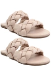 EVERGLADES LEXI 5 BRAIDED STRAP SANDALS IN NUDE