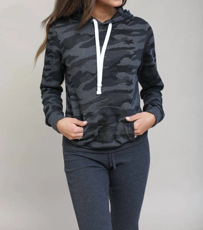 Reflex Camo Pullover Hoodie In Charcoal Camo In Blue