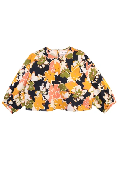 Lf Markey Women's Allo Top In Autumn Lyon Floral In Black