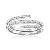 Ross-simons Diamond Wrap Ring In Sterling Silver In Silver