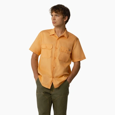 Dickies Relaxed Fit Short Sleeve Work Shirt In Yellow