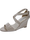 TOUCH UPS JENNA WOMENS PATENT STRAPPY WEDGE SANDALS