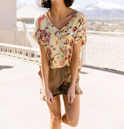 Mittoshop Floral Fantasy Blouse In Mellow Yellow In Multi